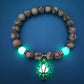 Energy Luminous Lotus Natural Stone Bracelet Yoga Healing Luminous Glow In The Dark Charm Beads Bracelet For Men Women Prayer Buddhism