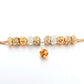 Gold-plated heart beaded bracelet