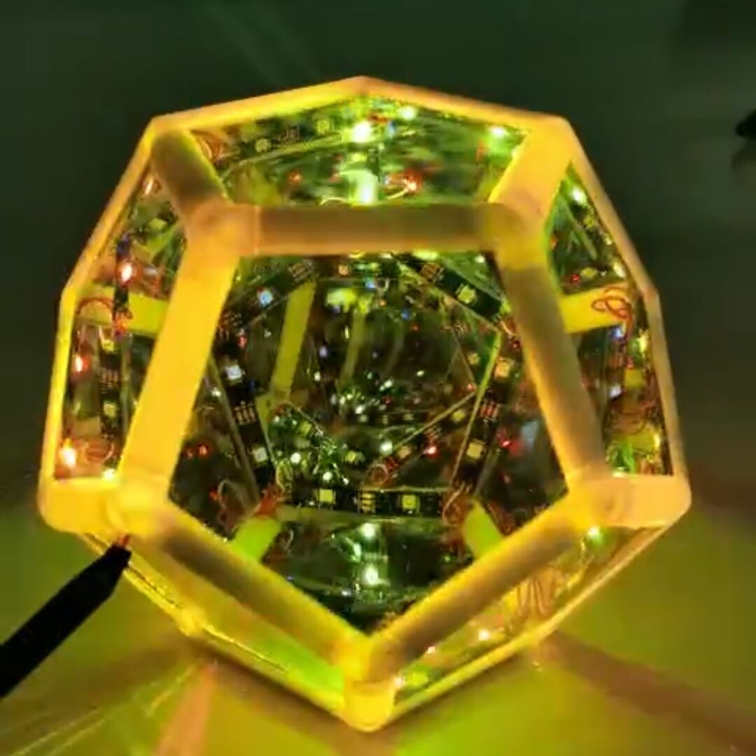 Infinity Dodecahedron LED Lights The Trap Orb Gaming Room Decor Nightlights